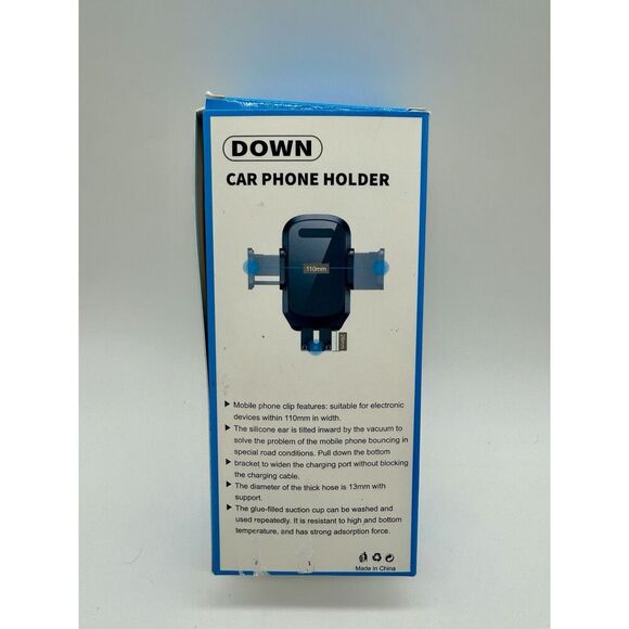 DOWN Car Cell Phone Holder With Silicone Suction Cup Mount Strong‎ Absorption - Picture 2 of 2